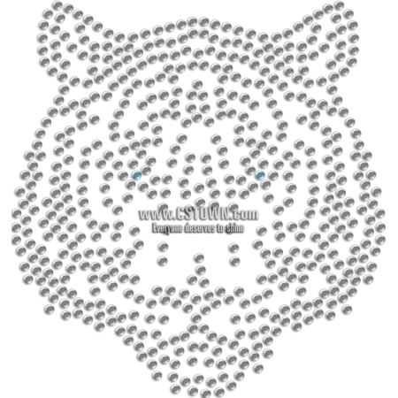 Fierce Tiger Rhinestone Motif Transfer for Mask